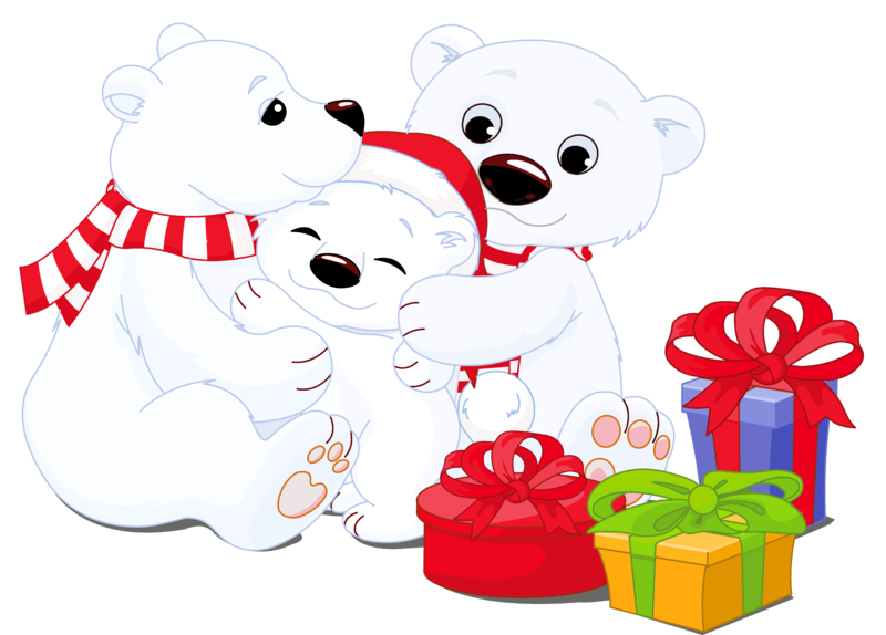 Transparent_Polar_Bears_with_Gifts_PNG_Clipart.png