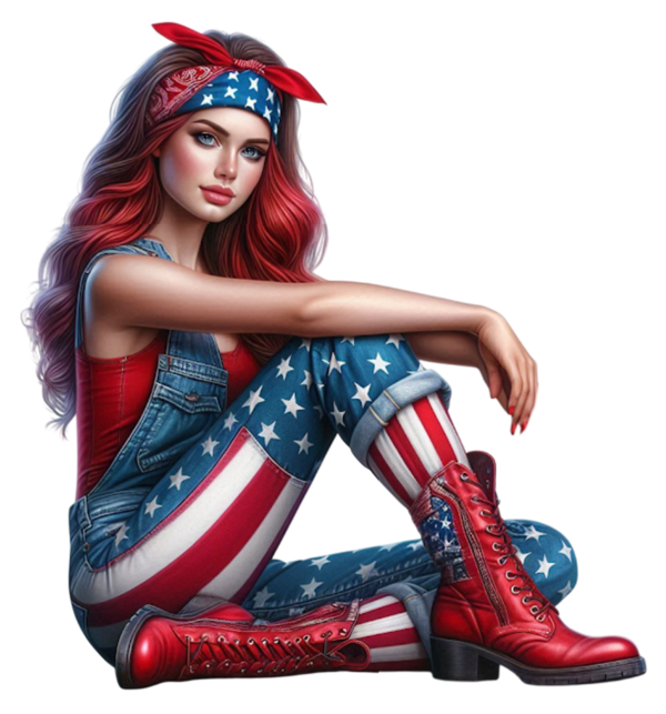 TUBE FILLE AU DRAPEAU DE SON PAYS