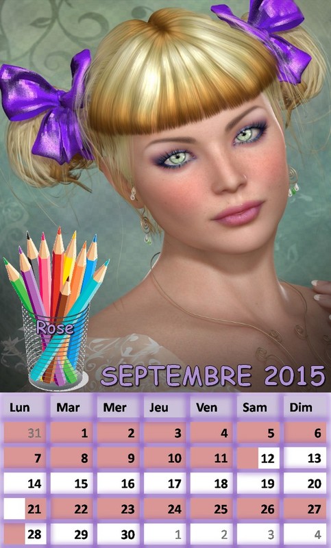 CALENDRIER SEPTEMBRE 2015