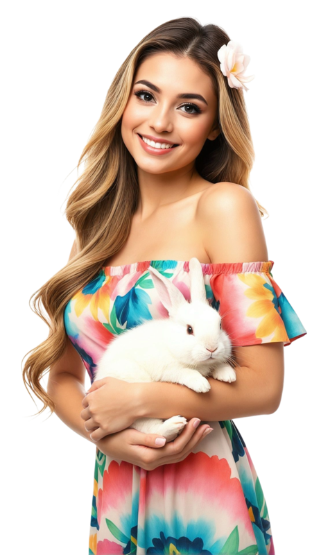 TUBE FILLE AVEC ANIMAUX 6