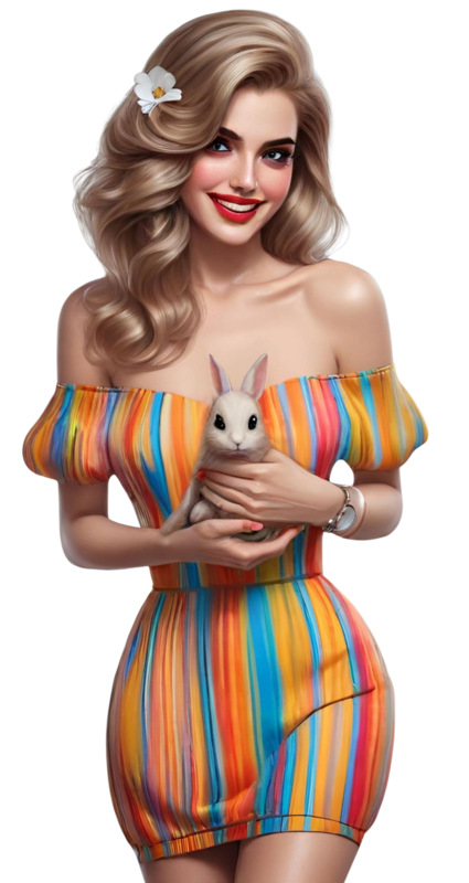 TUBE FILLE AVEC ANIMAUX 6