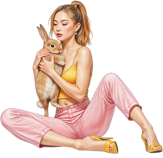 TUBE FILLE AVEC ANIMAUX 6