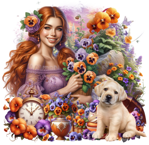 TUBE FILLE AVEC ANIMAUX 6