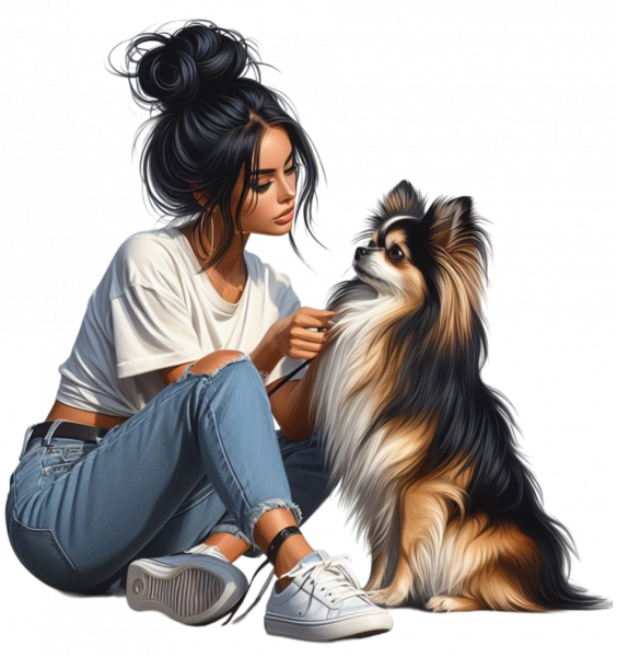 aigenbycaz-girlwithlonghairedchihuahua-2