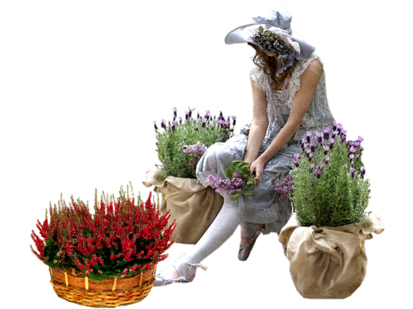TUBE FILLE AVEC DES FLEURS 5