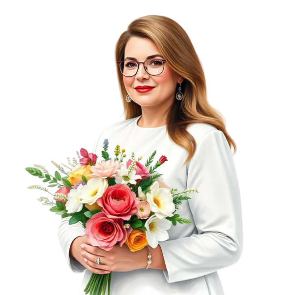 TUBE FILLE AVEC DES FLEURS 5