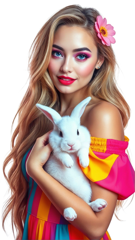 TUBE FILLE AVEC ANIMAUX 6