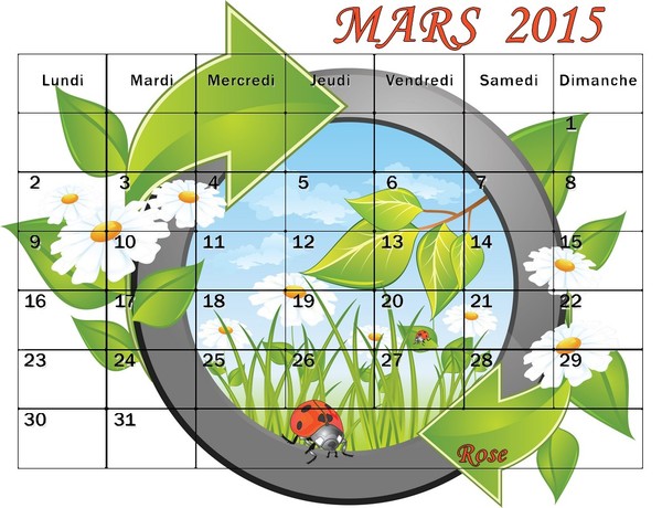 CALENDRIER MARS 2015