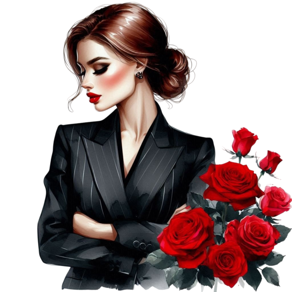 TUBE FILLE AVEC DES FLEURS 5