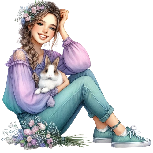 TUBE FILLE AVEC ANIMAUX 7