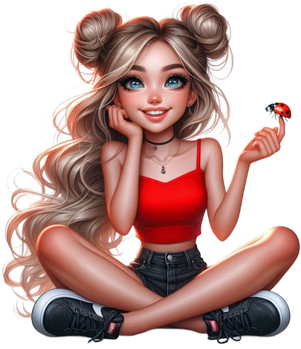 TUBE FILLE AVEC ANIMAUX 6
