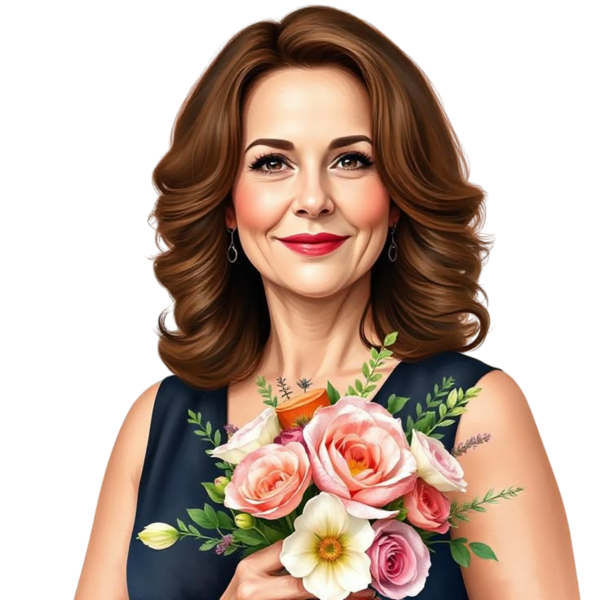 TUBE FILLE AVEC DES FLEURS 5