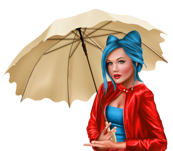 TUBE FEMME AVEC PARAPLUIE 2