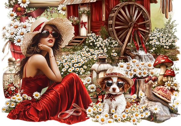 TUBE FILLE AVEC ANIMAUX 6