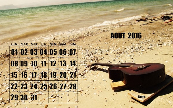 CALENDRIER AOUT 2016