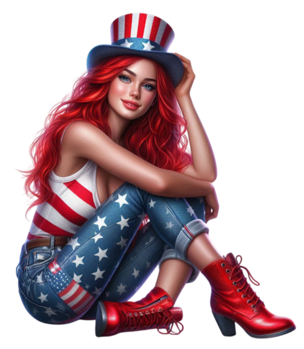 TUBE FILLE AU DRAPEAU DE SON PAYS