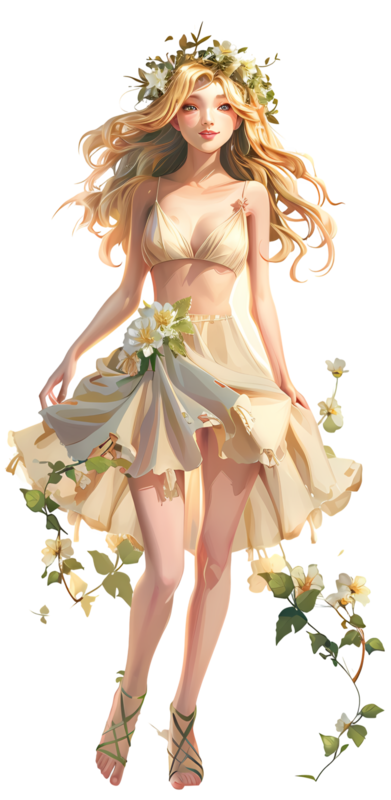 TUBES FILLE AVEC DES FLEURS 5