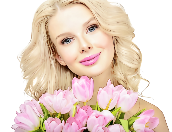 TUBES FILLE AVEC DES FLEURS 5