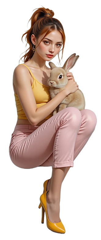 TUBE FILLE AVEC ANIMAUX 6