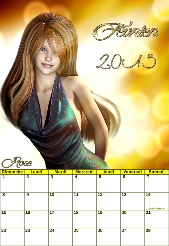 CALENDRIER FEVRIER 2015