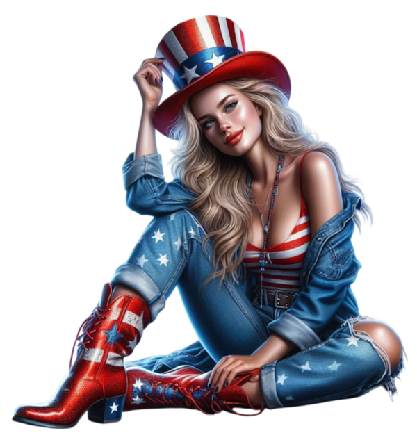 TUBE FILLE AU DRAPEAU DE SON PAYS