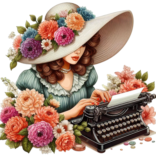 TUBE FILLE AVEC DES FLEURS 5