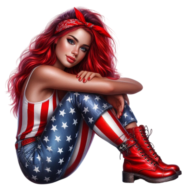 TUBE FILLE AU DRAPEAU DE SON PAYS