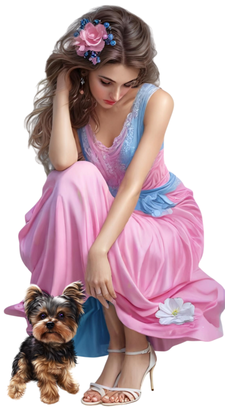 TUBE FILLE AVEC ANIMAUX 6