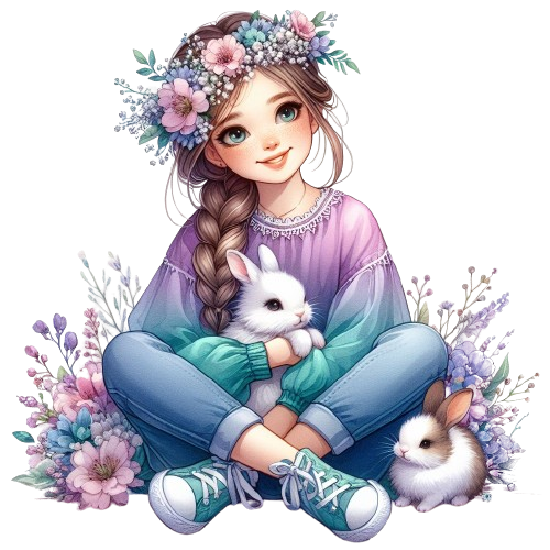 TUBE FILLE AVEC ANIMAUX 7