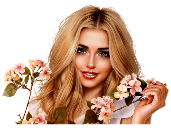 TUBE FILLE AVEC DES FLEURS 5