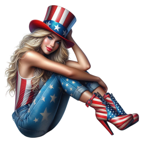 TUBE FILLE AU DRAPEAU DE SON PAYS