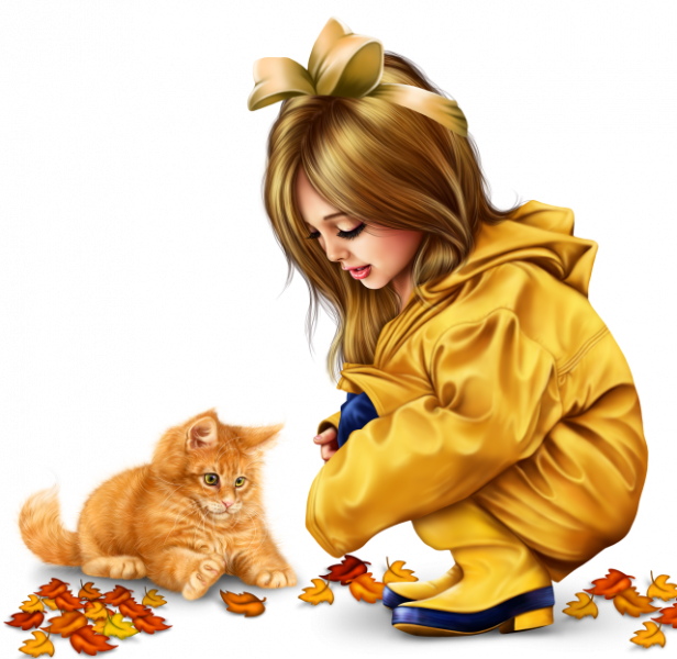 little_girl_in_raincoat_with_a_kitty_png_2.png